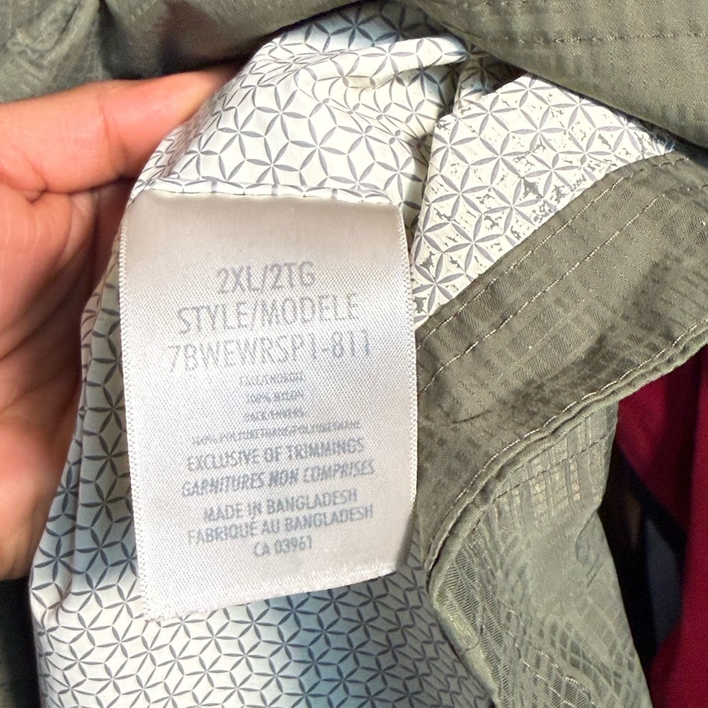 Windriver Sage Green Long Lightweight Windbreaker Style Utility Jacket - Picture 6 of 9